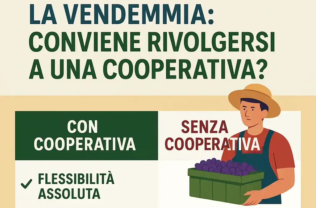 Assunzione operai per la vendemmia: conviene rivolgersi a una cooperativa?